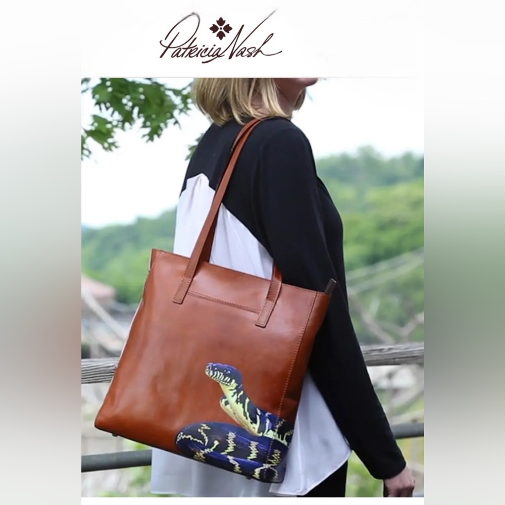 Patricia Nash Limited Edition Knoxville Zoo Python Tote/dust bag. Sold Out. NWT